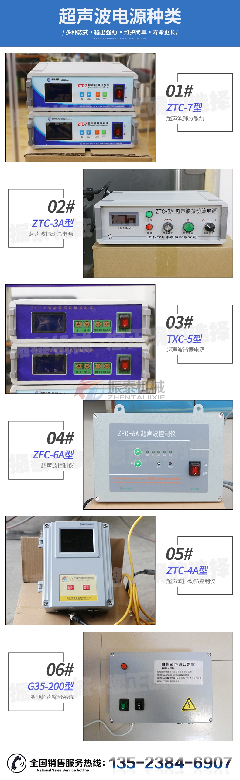 超聲波旋振篩電源種類大全